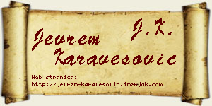 Jevrem Karavesović vizit kartica